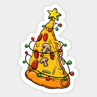 Pizza Christmas Tree Sticker